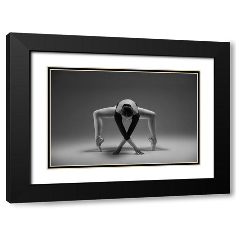 Elegant Black Modern Wood Framed Art Print with Double Matting by Li, Rob