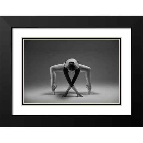 Elegant Black Modern Wood Framed Art Print with Double Matting by Li, Rob