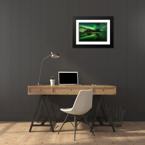 Wild Green Hell Black Modern Wood Framed Art Print with Double Matting by Kuric EP, Marian