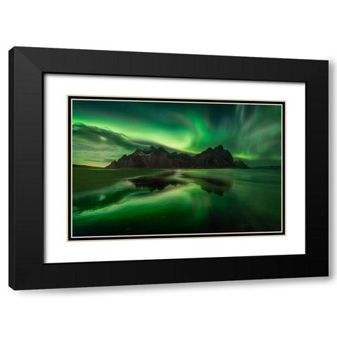Wild Green Hell Black Modern Wood Framed Art Print with Double Matting by Kuric EP, Marian