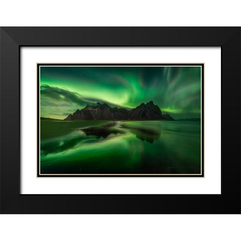 Wild Green Hell Black Modern Wood Framed Art Print with Double Matting by Kuric EP, Marian