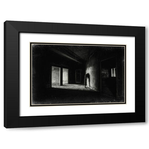 Emptiness Of The Soul Black Modern Wood Framed Art Print with Double Matting by Muhamad Fajeri, Fadhel