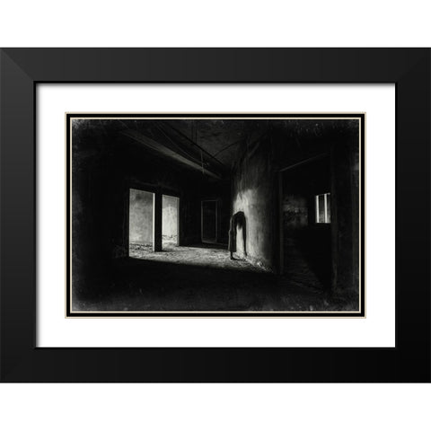 Emptiness Of The Soul Black Modern Wood Framed Art Print with Double Matting by Muhamad Fajeri, Fadhel