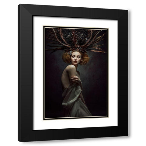 In Dreams Black Modern Wood Framed Art Print with Double Matting by Siegart