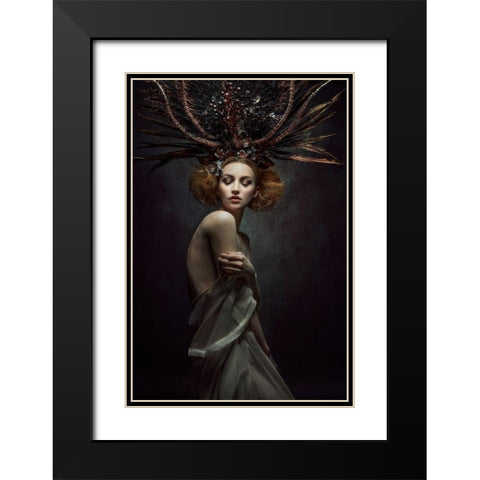 In Dreams Black Modern Wood Framed Art Print with Double Matting by Siegart