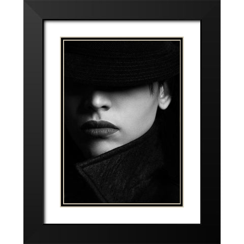 Paniz Black Modern Wood Framed Art Print with Double Matting by Khosroshahi, Hamed