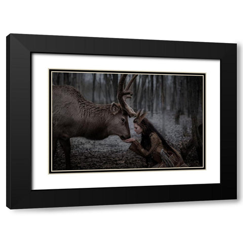 * Black Modern Wood Framed Art Print with Double Matting by Barantseva, Olga