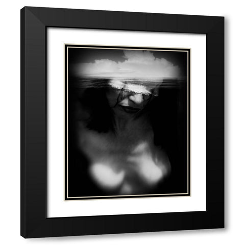 Untitled Black Modern Wood Framed Art Print with Double Matting by Bousca, Bogdan