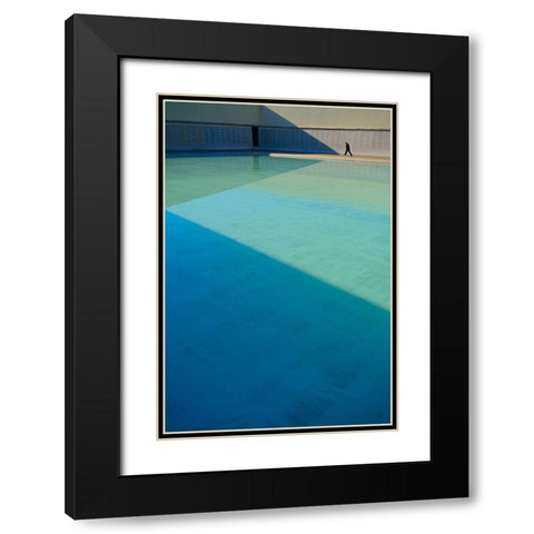 Zig Zag Effect Black Modern Wood Framed Art Print with Double Matting by Joseph, Florentinus