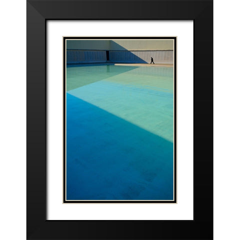 Zig Zag Effect Black Modern Wood Framed Art Print with Double Matting by Joseph, Florentinus