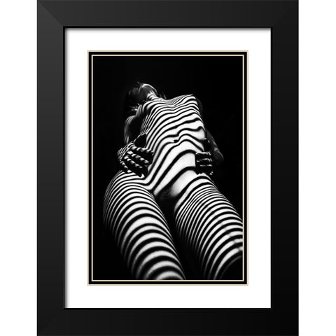 Untitled Black Modern Wood Framed Art Print with Double Matting by Faletkin, Mikhail