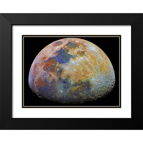 Mineral Moon Black Modern Wood Framed Art Print with Double Matting by Ghizzi Panizza, Alberto