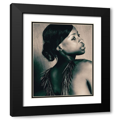 Sguardo Black Modern Wood Framed Art Print with Double Matting by Affolti, Giordano