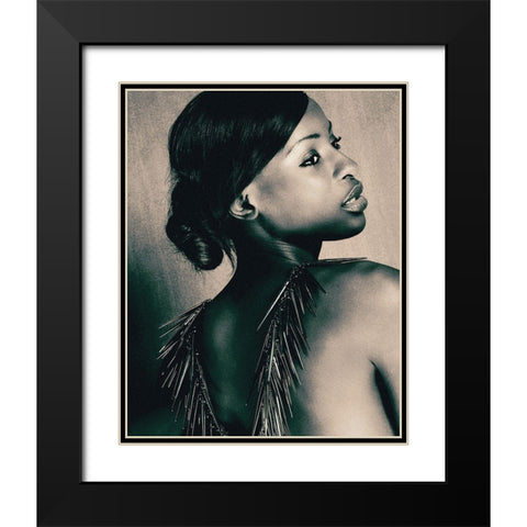 Sguardo Black Modern Wood Framed Art Print with Double Matting by Affolti, Giordano