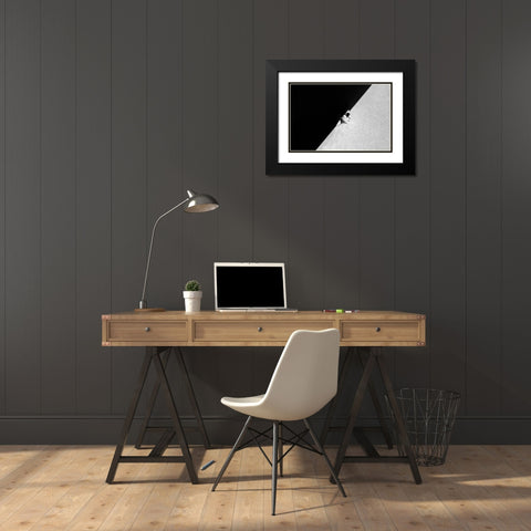Yes Or No? Black Modern Wood Framed Art Print with Double Matting by Scuka, Dasa