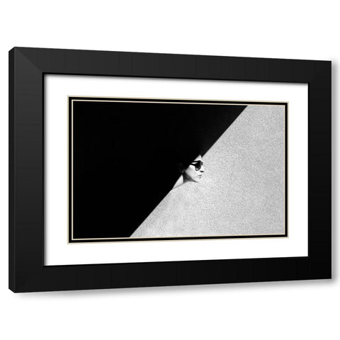 Yes Or No? Black Modern Wood Framed Art Print with Double Matting by Scuka, Dasa
