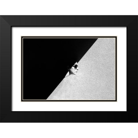 Yes Or No? Black Modern Wood Framed Art Print with Double Matting by Scuka, Dasa