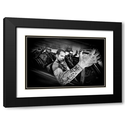 Good Criminals Black Modern Wood Framed Art Print with Double Matting by Affolti, Giordano
