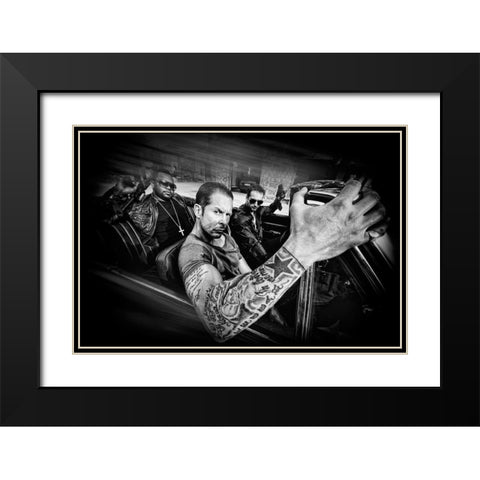 Good Criminals Black Modern Wood Framed Art Print with Double Matting by Affolti, Giordano