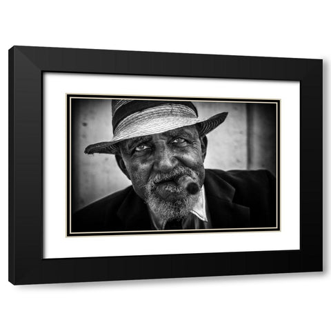 Elegance Black Modern Wood Framed Art Print with Double Matting by Stranak, Pavol