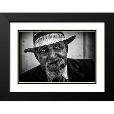 Elegance Black Modern Wood Framed Art Print with Double Matting by Stranak, Pavol