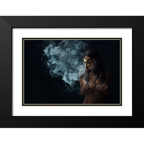 Carnivale Series 10 Black Modern Wood Framed Art Print with Double Matting by Benvenuti, Laura
