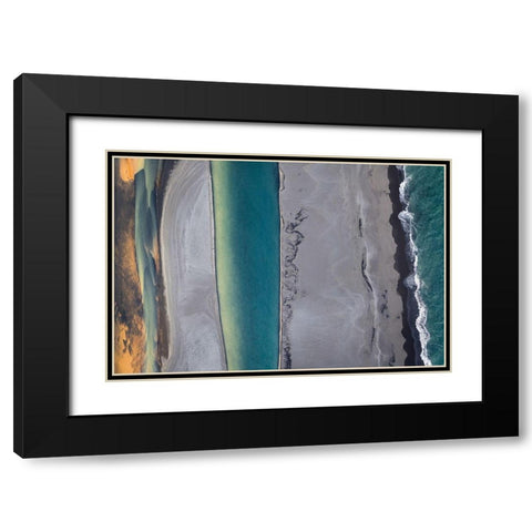 Icelandic Coastline Black Modern Wood Framed Art Print with Double Matting by Macua, Gerald