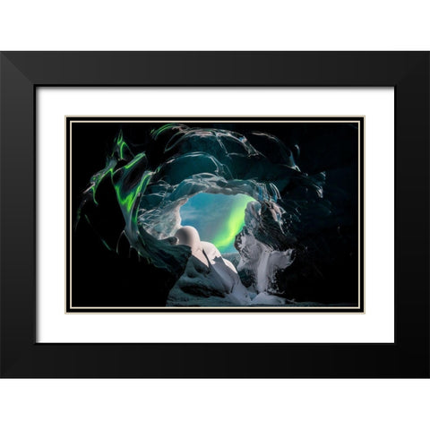 Wonders Of Iceland Black Modern Wood Framed Art Print with Double Matting by Markkanen, Mika-Pekka