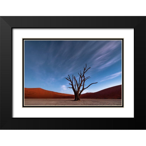 Deadvlei At Dusk Black Modern Wood Framed Art Print with Double Matting by Ruoppolo, Luigi
