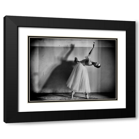 A Girl With A Necklace Black Modern Wood Framed Art Print with Double Matting by Kapsha, Eduards