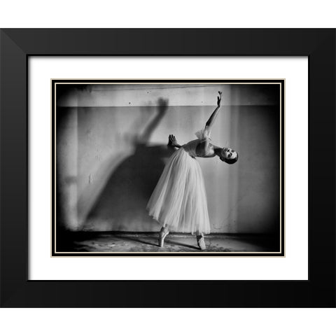 A Girl With A Necklace Black Modern Wood Framed Art Print with Double Matting by Kapsha, Eduards
