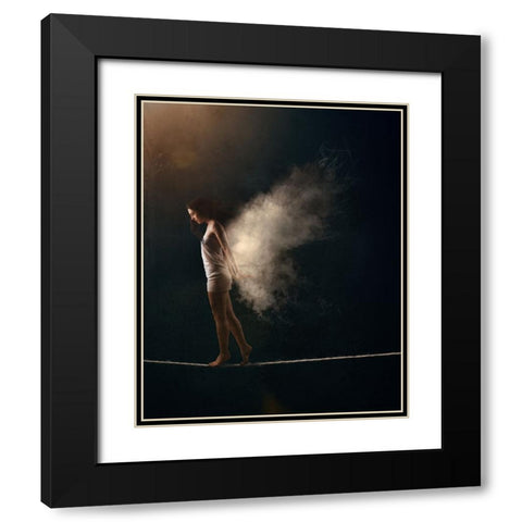Burning-SLow Black Modern Wood Framed Art Print with Double Matting by Benvenuti, Laura
