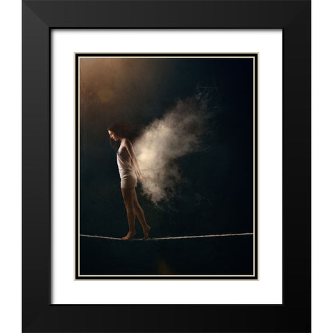 Burning-SLow Black Modern Wood Framed Art Print with Double Matting by Benvenuti, Laura