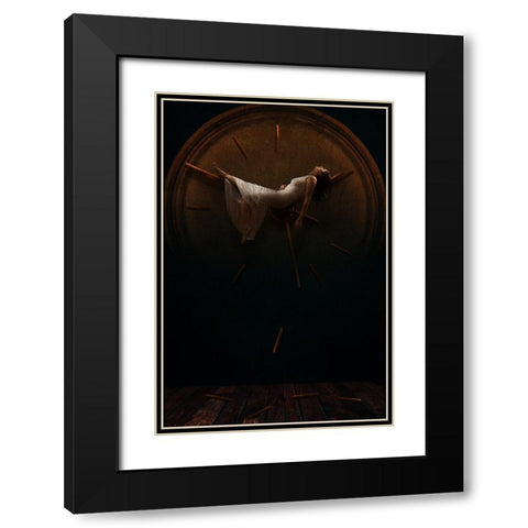 Arresto Momentum Black Modern Wood Framed Art Print with Double Matting by Benvenuti, Laura