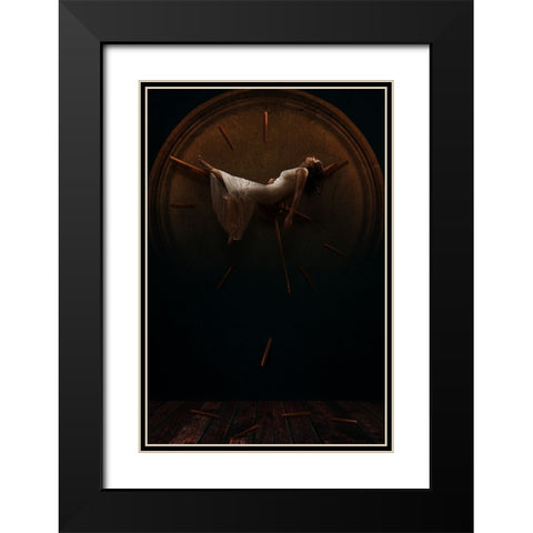 Arresto Momentum Black Modern Wood Framed Art Print with Double Matting by Benvenuti, Laura