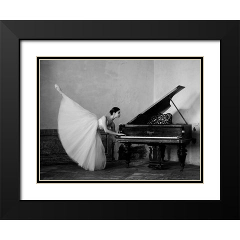 I Will Dance For You Black Modern Wood Framed Art Print with Double Matting by Kapsha, Eduards