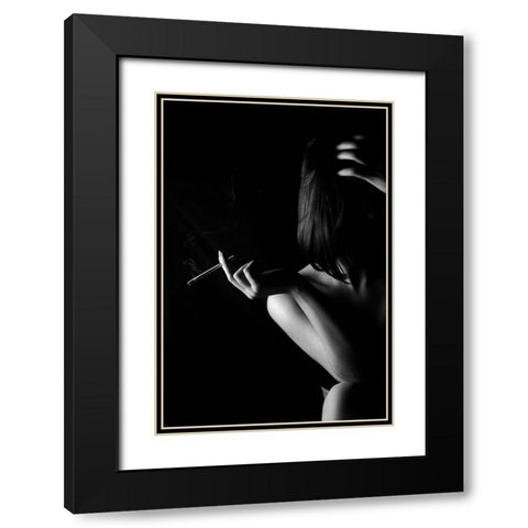 Untitled Black Modern Wood Framed Art Print with Double Matting by Stimac, Filip