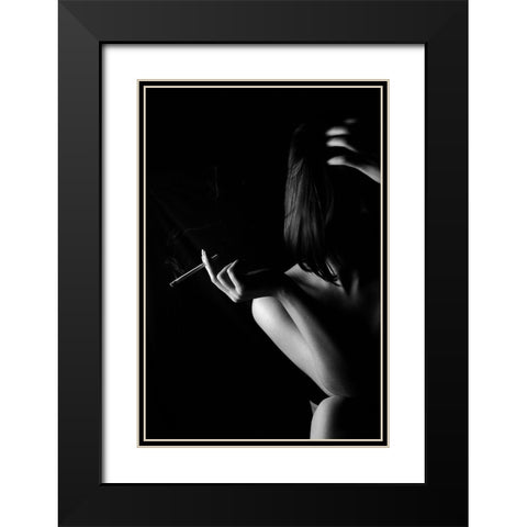 Untitled Black Modern Wood Framed Art Print with Double Matting by Stimac, Filip