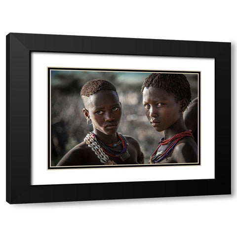 The Look Black Modern Wood Framed Art Print with Double Matting by Wride, Linda