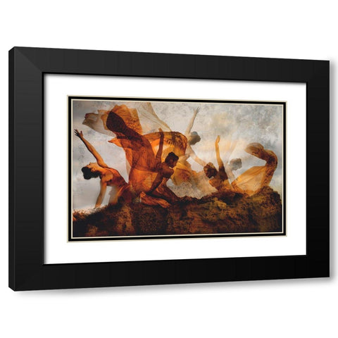The Nymph Dance Black Modern Wood Framed Art Print with Double Matting by Pansky, Rachel
