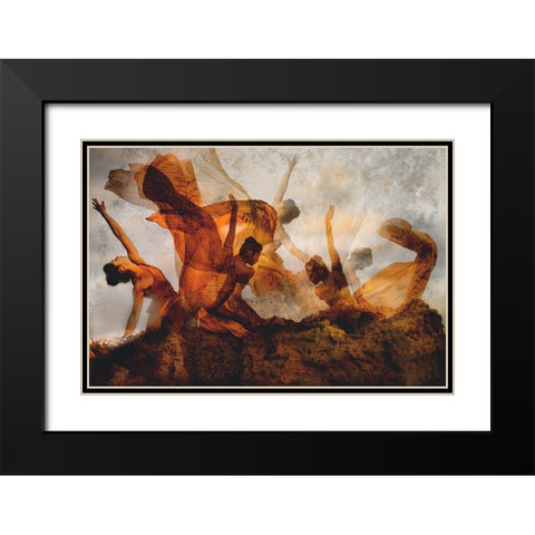 The Nymph Dance Black Modern Wood Framed Art Print with Double Matting by Pansky, Rachel