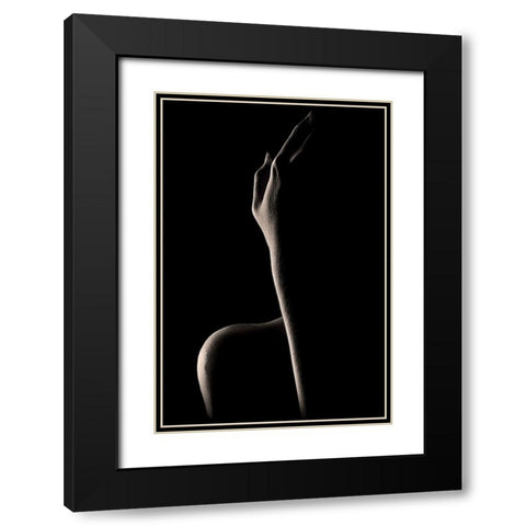Bodyscape: You CanT See My Face Black Modern Wood Framed Art Print with Double Matting by Sungkono, Heru