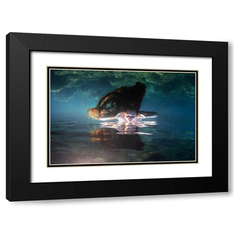 Kassandra Black Modern Wood Framed Art Print with Double Matting by Lopresti, Davide
