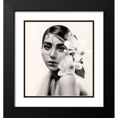 U†Oau…U‡OsuŒU… Black Modern Wood Framed Art Print with Double Matting by Abbasi, Samia