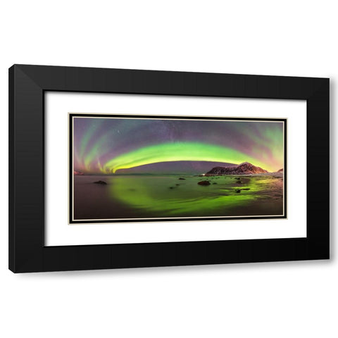 Green Tide Black Modern Wood Framed Art Print with Double Matting by Smid Master, Jan