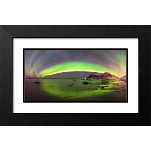 Green Tide Black Modern Wood Framed Art Print with Double Matting by Smid Master, Jan
