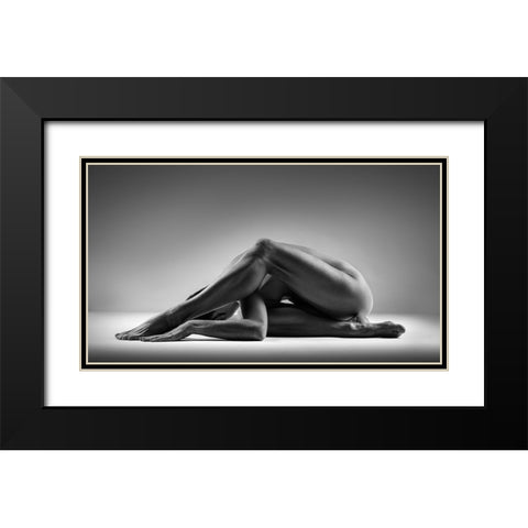 Lego Black Modern Wood Framed Art Print with Double Matting by Valevicius, Aurimas