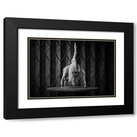 The Urbex Stage Black Modern Wood Framed Art Print with Double Matting by Stalmans, Luc