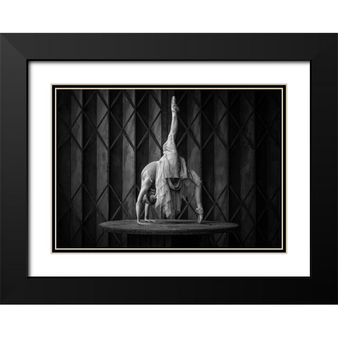 The Urbex Stage Black Modern Wood Framed Art Print with Double Matting by Stalmans, Luc