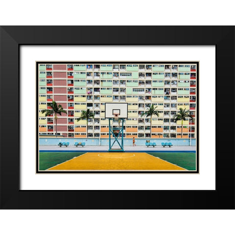 The Runner Black Modern Wood Framed Art Print with Double Matting by Abdualhameid, Fahad